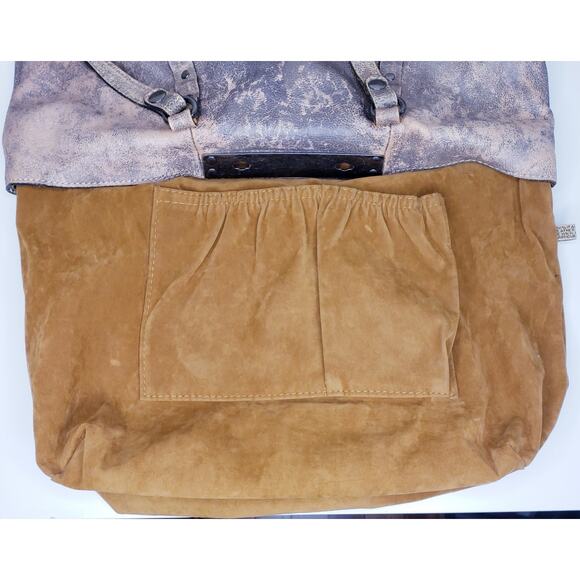 PATRICIA NASH XL Italian Leather Hobo Tote Shoulder Bag Purse Long Straps VGUC - Picture 4 of 16